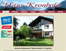 Tablet Screenshot of haus-kronhofer.com